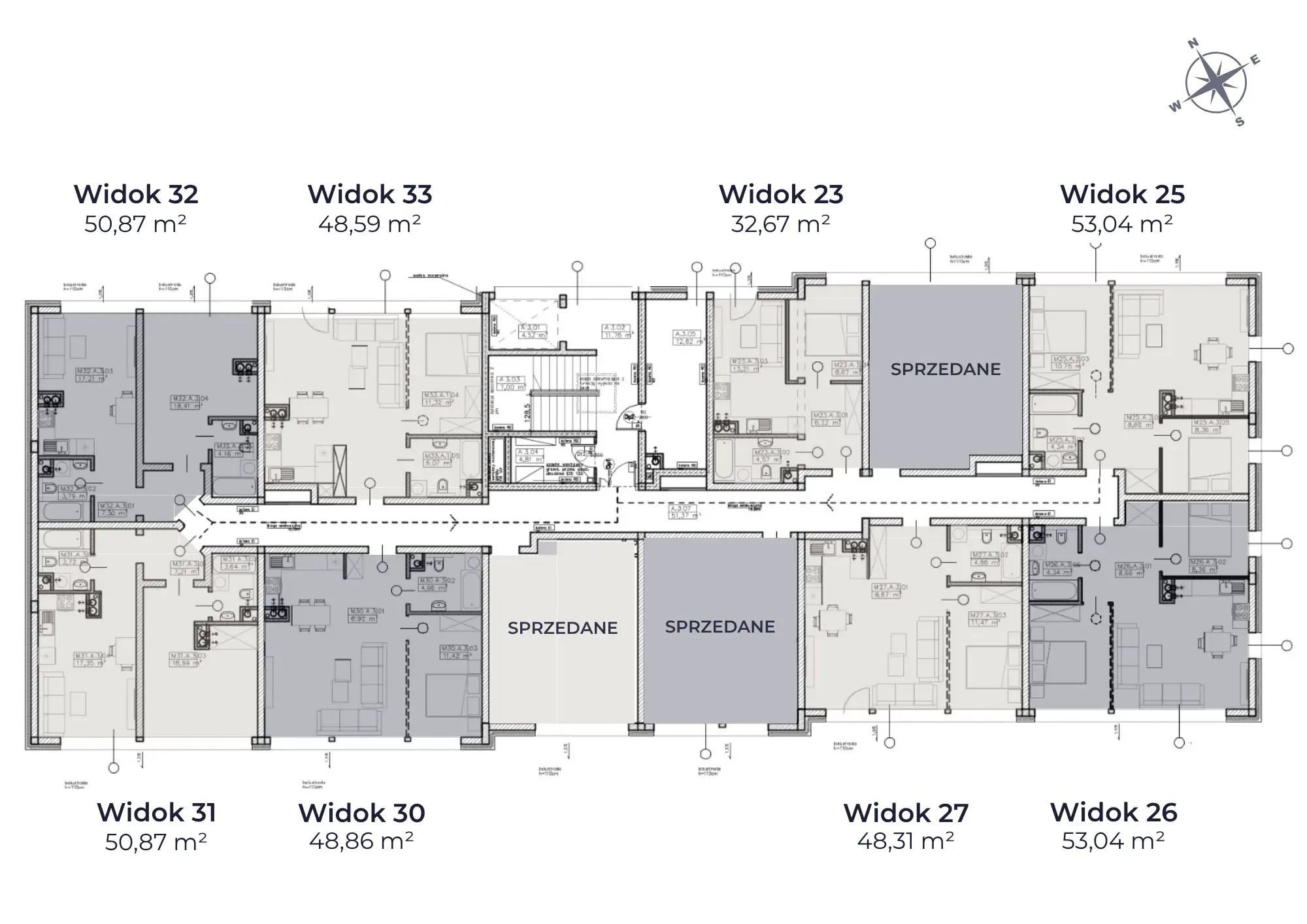 Rzut Piętra II — Apartamenty Vistula